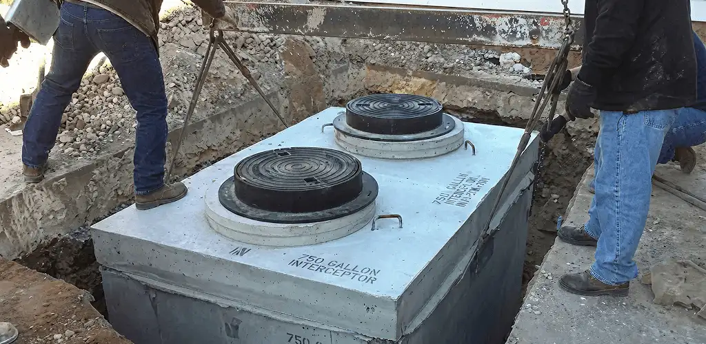 Grease trap installation for a commercial property drainage system in Fresno, CA